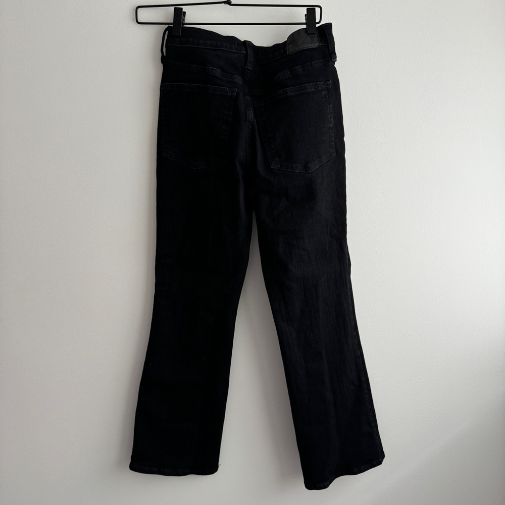 Madewell Kick Out Crop Black Jeans Size 28 - Picture 4 of 6